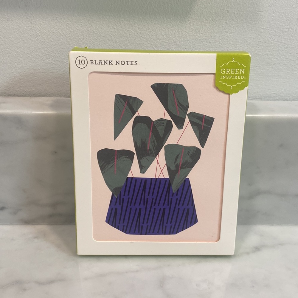 NWT Green Inspired - Blank Potted Plant Cards with Matching Envelopes